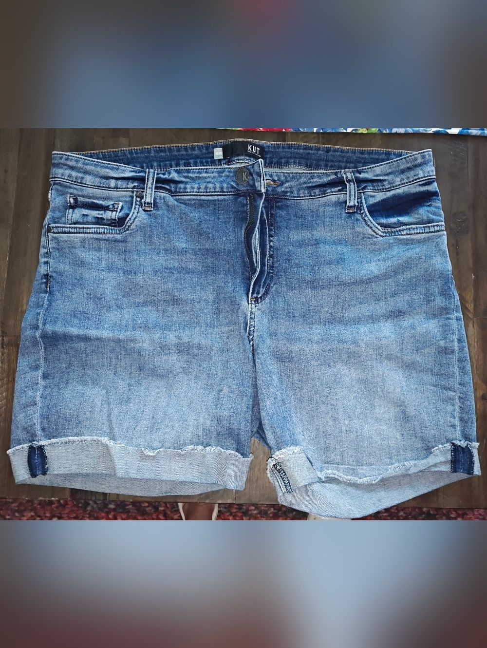 KUT from the Kloth Light Wash Denim Shorts